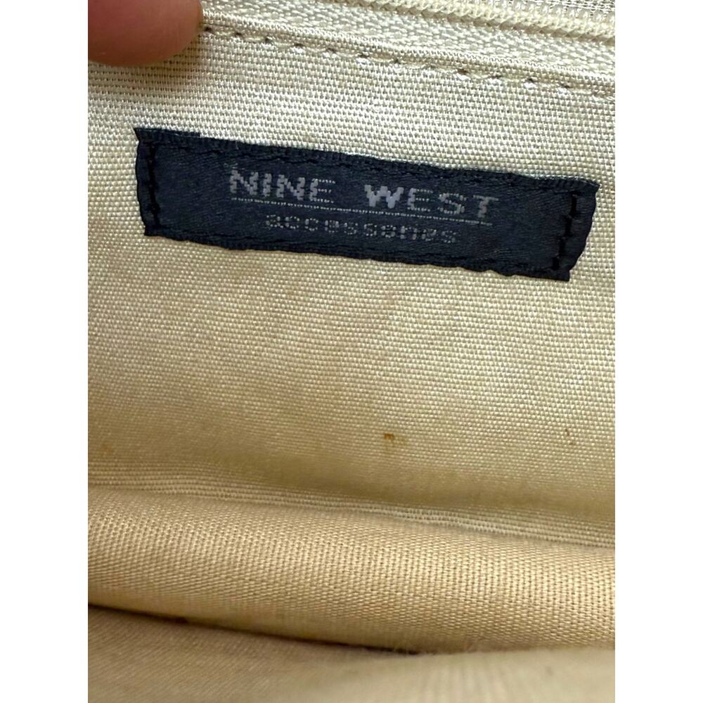 90's NINE WEST beige woven small shoulder bag - Picture 4 of 9